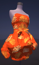 VR Orange Vintage Dress